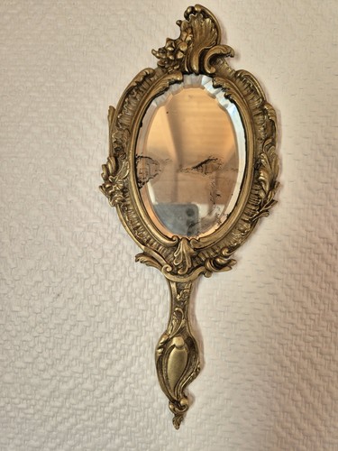 Handspiegel jugendstil bronze - handspiegel,