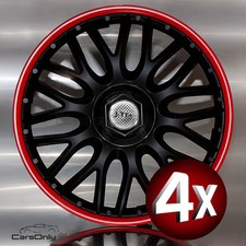 4x Radzierblenden 14 Zoll Orden Red Black Radkappen Satz