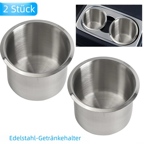 Edelstahl einbaubecher - 2x,