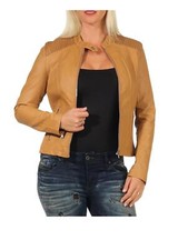 Damen Kunstleder Jacke