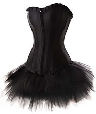 Satin Corsage Kleid Mini Rock