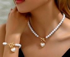 Damen Halskette Perlenkette