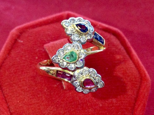 18k gold diamanten ring - 18k,