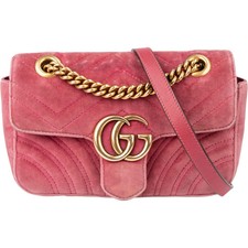 Gucci Velvet GG Marmont Crossbody Bag Tasche