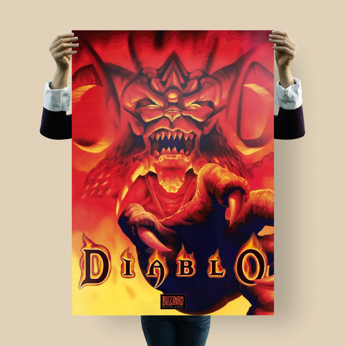 Diablo poster 1996 blizzard - poster, |