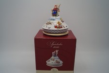 [12972] Hutschenreuther Spieluhr 2010 Porzellan Weihnachten Rentierschlitten