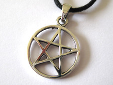 Pentagramm weissmagisch 925'er Silber Ketten Anhänger weissmagie  / x035