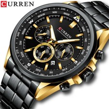 CURREN Herrenuhren Luxus Marke Stahl Chronograph Armbanduhr Herren Business Uhr