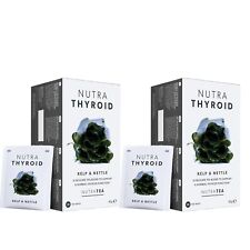 Nutra Tee Schilddrüse mit Kelp & Brennnessel Kräuter 20 biologisch abbaubare Teebeutel - DOPPELPACK