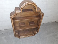 Dunkle Weichholz Echt Holz  Hängevitrine 93x67x19cm Alt VINTAGE  Vitrine 