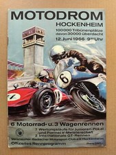 1966 -- "MOTODROM HOCKENHEIM -- 6 Motorrad- u. 3 Wagenrennen " - Original -