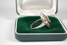 Ring, Silber 925, mit Magneteisen Steine und Schwarzen Stein 5,18g, Rin L2-93718