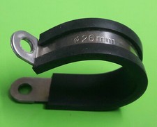 Rohrschelle EDELSTAHL  Leitungsschelle  W4 gummiert, 3-40 mm  P-Typ