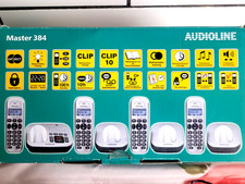  NEUw. Dect Schnurlos Telefone Audioline Master+AB+4 Stationen+4 Telefone. 