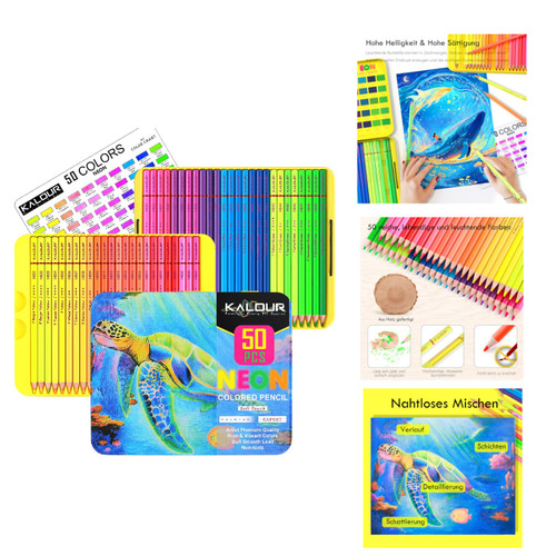 Kalour neon buntstifte set - 50,
