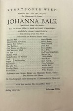 Johanna balk programmheft - johanna, balk,programmheft