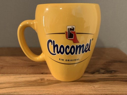 Chocomel werbetasse gelb mit - chocomel,