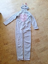 Hase Häschen ONESIE Fleeceanzug Einteiler Damen Mädchen Gr. S grau rosa
