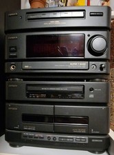 Aiwa NSX-D55 Kompakte Stereoanlage mit 2 Boxen, Schwarz