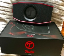 Teufel Rockster Go Bluetooth Lautsprecher, Schwarz/Rot, Inkl. USB-Kabel
