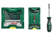 Bosch Bohrer Bits Set Metall Holz Stein 25 + 15 + 1 Mini-X-Line Set plus Griff