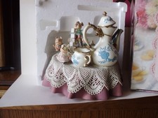 Spieluhr "ENESCO", Tea for Two", Mäuse auf Teetisch aus 1994