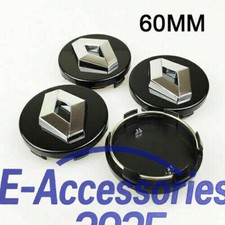 4x 60mm Für Renault Schwarz Auto Nabendeckel Felgendeckel Radnabendeckel NEU