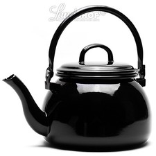 Nostalgie Wasserkessel Wasserkocher Teekessel Retro Design schwarz landshop24