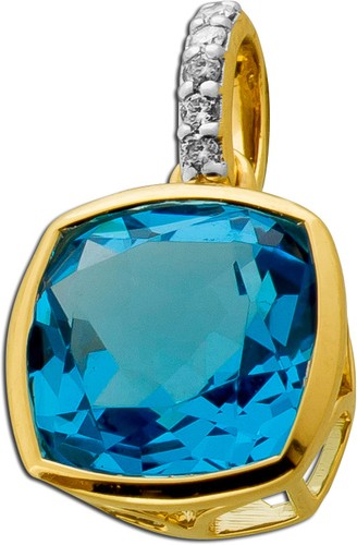 Topas anhänger gold - gold, 14k