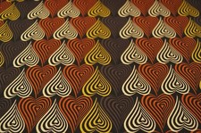 Jerseystoff Stenzo Textiles  150cmx50cm  Herzen braun rot beige senf 20635-33