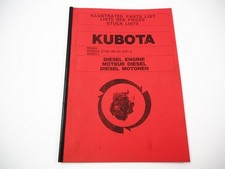 Kubota D722 Dieselmotor für Schäffer Lader Ersatzteilliste Parts List 1997