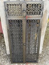 Kamintür 57x116 cm Kachelofentür Ziergitter Messing Brüniert 57x116 Ofentür