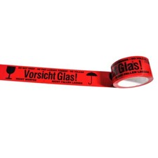 Klebeband Vorsicht Glas rot