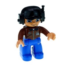 1x Lego Duplo Figur Mann blau