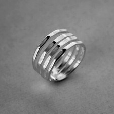Doppel ring sterling - doppel, silber