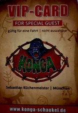 Kirmes Fahrchip Ehrenkarte
