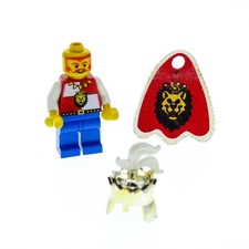 1x Lego Minifigur Ritter Royal Knights König Löwe Krone Feder Cape 973p4e cas060