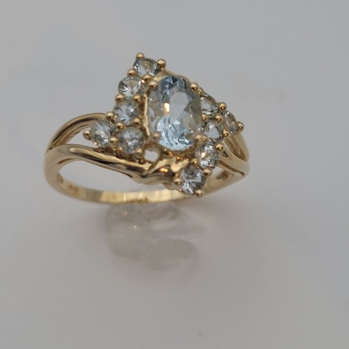 Aquamarin goldring - aquamarin,