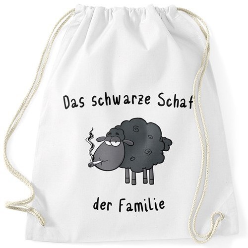 Turnbeutel das schwarze - schwarze, schaf