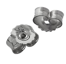 585 Weißgold 14k Butterfly Verschluss 7mm Gold Ohrstecker Loch 0,9mm