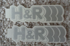 2x Aufkleber / Sticker H&R Federn und Fahrwerke in silber