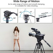 Foto- & Video-Einbeinstativ, Aluminium-Reise-Einbeinstativ inkl. Video-Fluidkopf