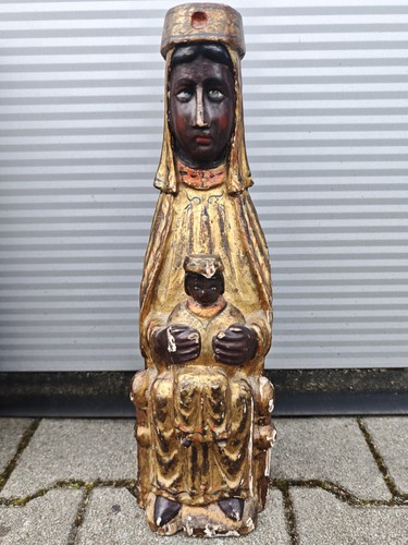 Antike schwarze madonna figur - antike,