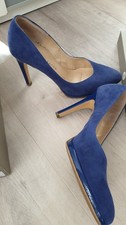 Peter Kaiser Leder Pumps High Heels 39 6 Luxus royal blau old money Gossip Girl