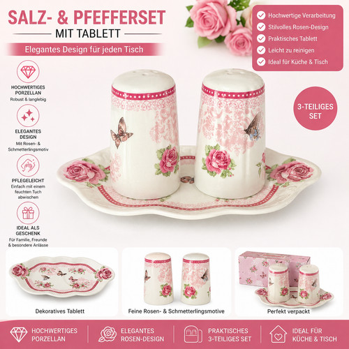 Salz pfeffer set - set+tablett, 3