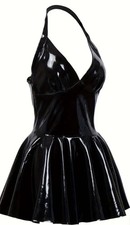 Lackkleid Mini Schwarz