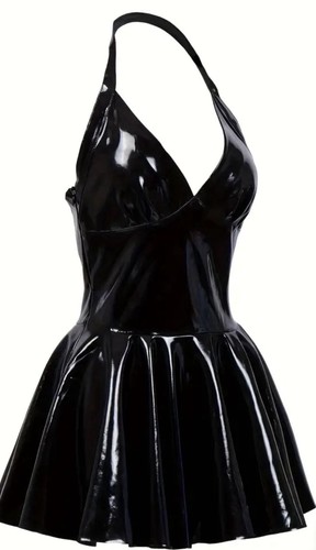 Lackkleid mini schwarz - mini,