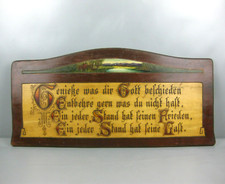 großer Haussegen Sinnspruch Jugendstil Spruchbild Holz Brandmalerei alt antik