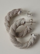 Silber 925 Ohrringe Creolen filigran Echt Silber Ohrstecker Halbcreolen NEU