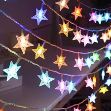 100 LED Lichterkette RGB Innen & Aussen Party Garten Beleuchtung Strom 10M IP44